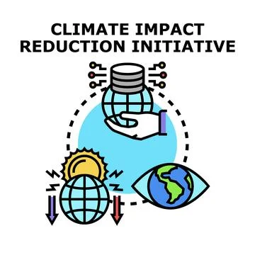 Climate impact reduction initiative on global ecosystem Stock Illustration