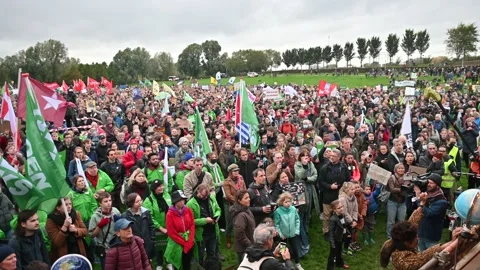 Climate March Amsterdam Stock Footage 167759159