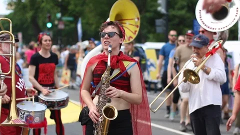 Climate March in Washington DC Stock Footage 125349576