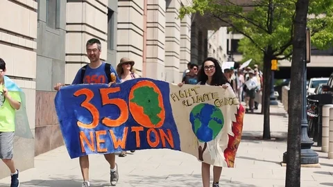 Climate March in Washington DC Stock Footage 125349714