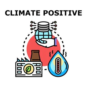 Climate positive environmental sustainable development goals vector Stock Illustration