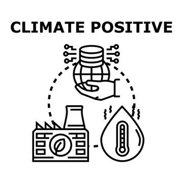Climate positive environmental sustainable development goals vector 스톡 일러스트