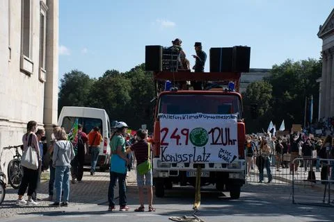 Climate Protest in Munich, Germany Stock Photos