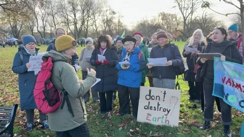 Climate protesters march in Glasgow  Stock Footage 321199249