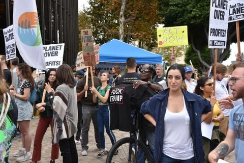 Climate protests in Beverly Hills Stock Photos