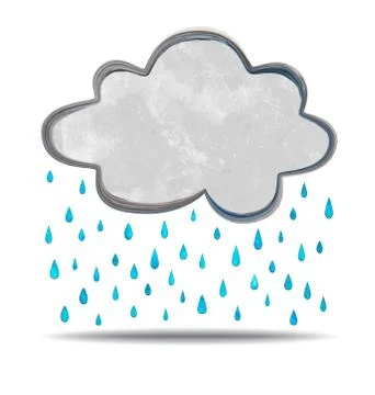 Climate. raining cloud Stock Illustration