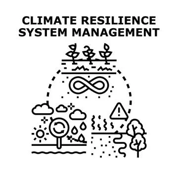 Climate resilience system management vector concept Stock Illustration