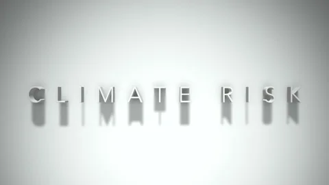 climate risk 3D title animation with sha... | Stock Video | Pond5