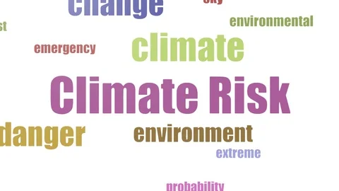 Climate Risk Wordcloud Animated Isolated On White Vídeos de archivo 107243909