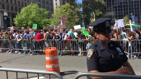 Climate Strike New York Stock Footage 147688132