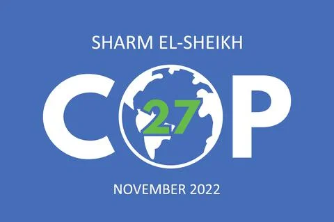 Climate summit COP 27 Sharm El-Sheikh in November 2022 Illustrazione stock