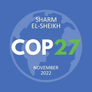 Climate summit COP 27 Sharm El-Sheikh in November 2022 Illustrazione stock