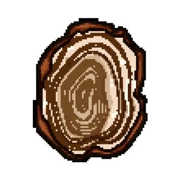 Climate tree rings pixel art vector illustration Stock Illustration