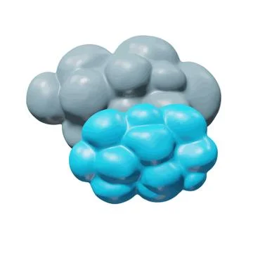 Climate vector design - shiny 3d cloudscape figure Stock Illustration