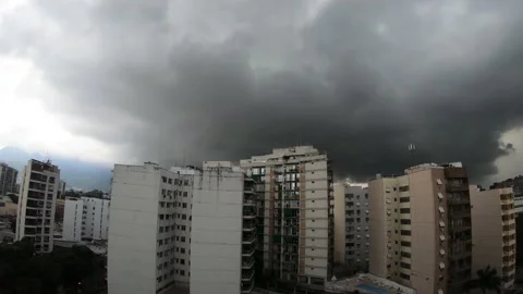 Climate-weather with storm clouds Stock Footage 151722136