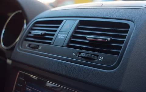 Climatic and ventilation system in the passenger compartment. Clean and fresh Stock Photos