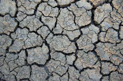 Climatic changes. Dry ground texture due to drought. Global warming. Foto stock