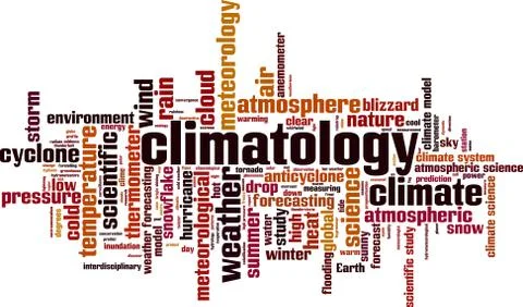 Climatology word cloud Stock Illustration