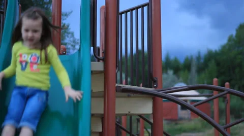 Climb and slide Video stock 27889876