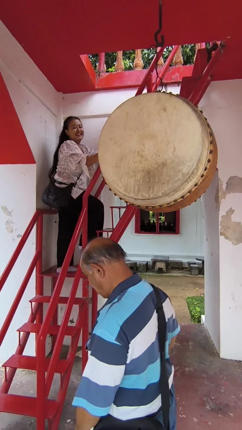 Climb to Bell tower Stock Footage 281713064