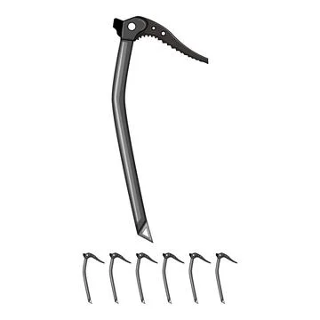 Climb ice axe cartoon vector graphic Illustration