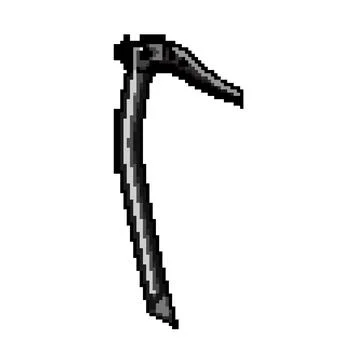 Climb ice axe pixel art vector illustration Illustrazione stock
