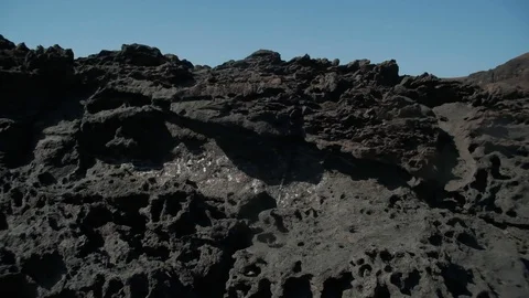 Climb Lava to Ocean Stock Footage 101837889