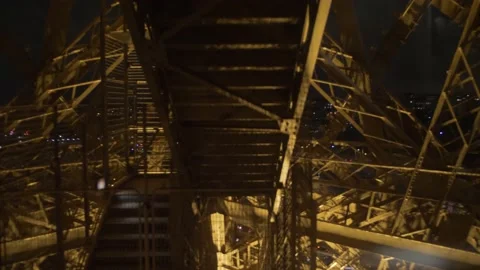 Climb to the top of the Eiffel Tower Stock Footage 146686006