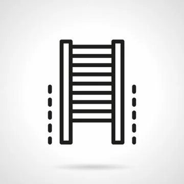Climb wall bars simple line vector icon Stock Illustration