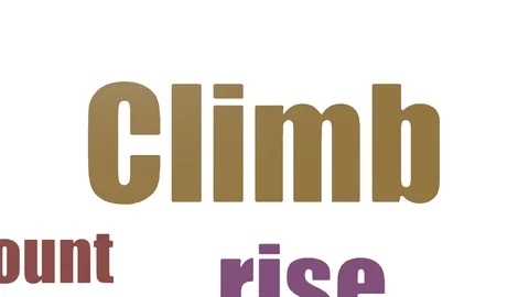 Climb Word Cloud Animated On White Background Stock Footage 107235566