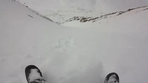 Climber an avalanche Stock Footage 71761105