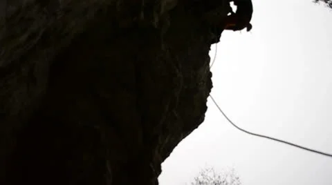 Climber back light Stock Footage 24187575