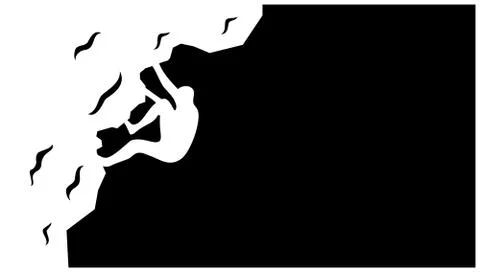 Climber background vector template. Outdoor banner template Stock Illustration