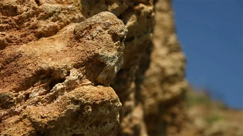 Climber Climbing On A Cliff Stock Footage 66607385