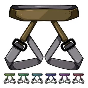 Climber climbing harnesses cartoon vector graphic Ilustración de archivo