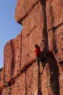 Climber climbing Stock Photos
