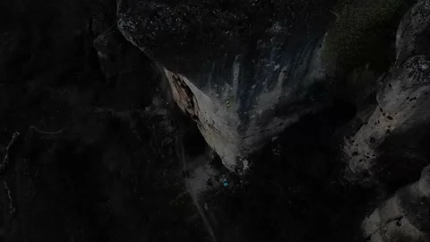 Climber at Cuenca 4K 21 Stock Footage 230958741