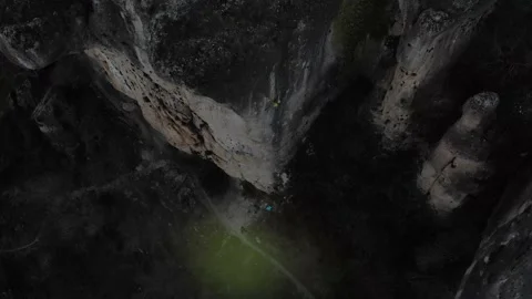 Climber at Cuenca 4K 23 Stock Footage 230958754