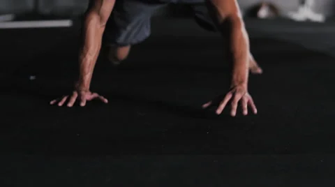 Climber doing floor exercise Stock Footage 42237780