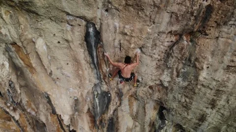 Climber drone view Video stock 271322867