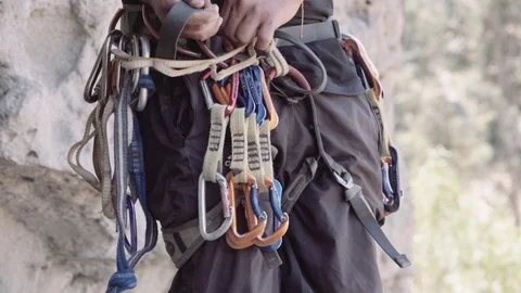 Climbing Harness Stock Video Footage