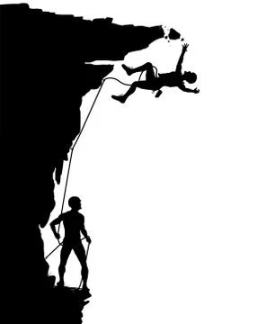 Climber fall Stock Illustration