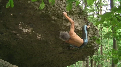 Climber free solo (edited sequence) Video stock 753289