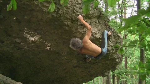 Climber free solo (edited sequence) Stock Footage 778590