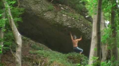 Climber free solo Vídeo Stock 753354