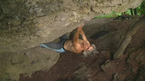Climber free solo Stock Footage 789004