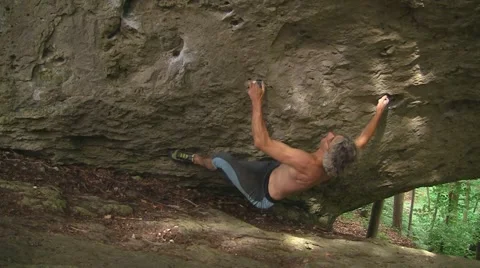 Climber free solo (time-lapse) Video stock 1183142