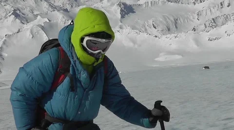 Climber going to the top of the mountain Stock Footage 62292607