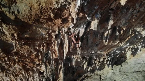 Climber in Kalymnos at sunset Stock Footage 271728195