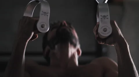 Climber Performs Weighted Pullups Stock Footage 42239126